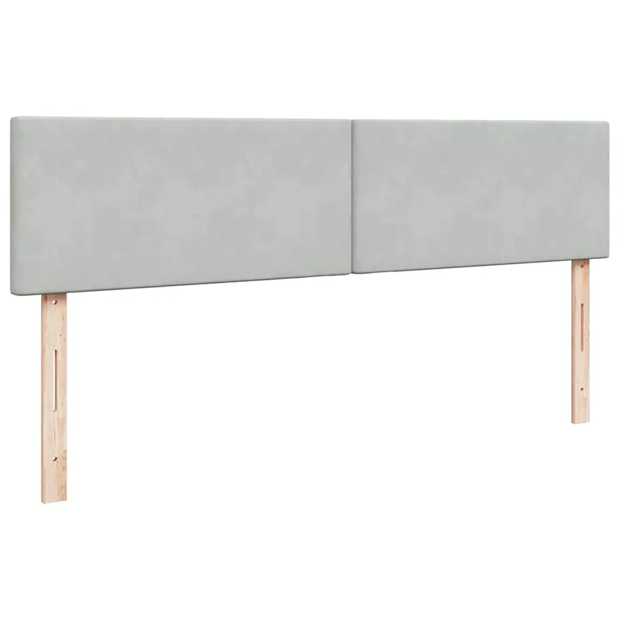 Cadre de lit ottoman et matelas gris clair 180x200cm velours - 9