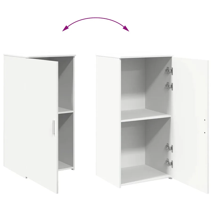 Armoire de rangement blanc 50x45x103,5 cm bois d'ingénierie - 8