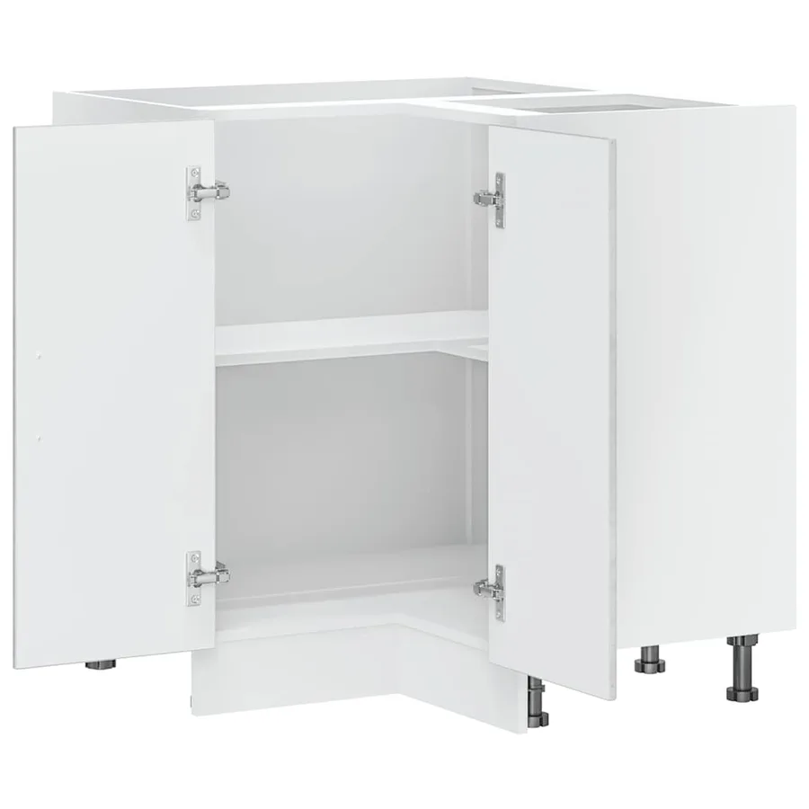 Armoire d'angle de cuisine Kalmar gris béton bois d'ingénierie - 6