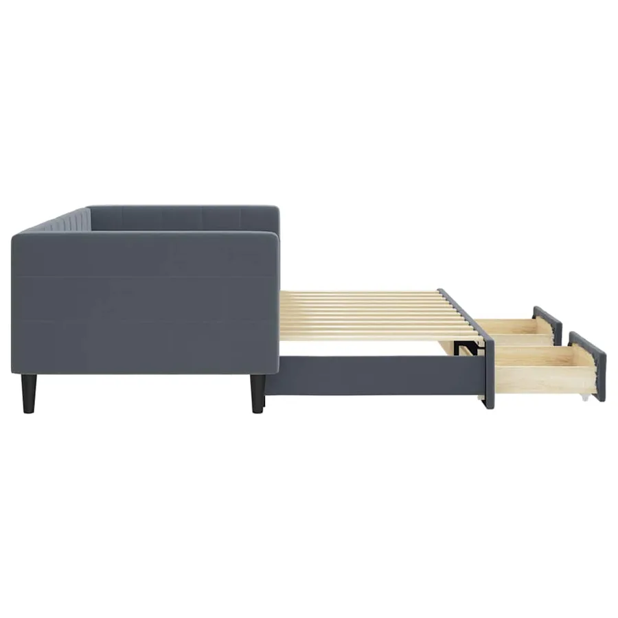 Lit de jour avec gigogne et tiroirs sans matelas 90x200 cm - 4