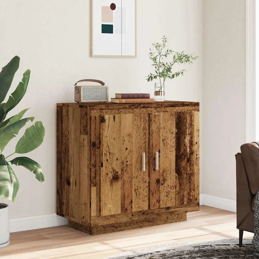 Buffet vieux bois 80x40x75 cm bois d'ingénierie - 3