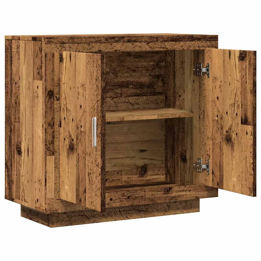 Buffet vieux bois 80x40x75 cm bois d'ingénierie - 7