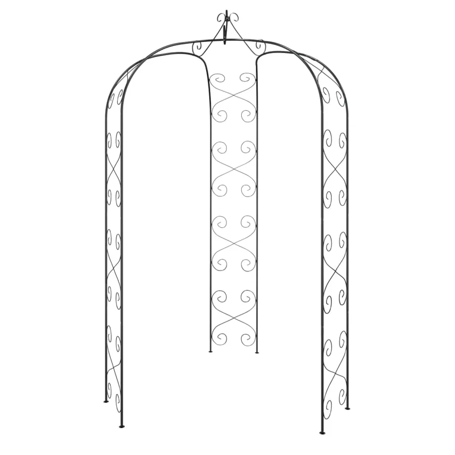 Garden Arch Black Ø180x255 cm Steel - 2