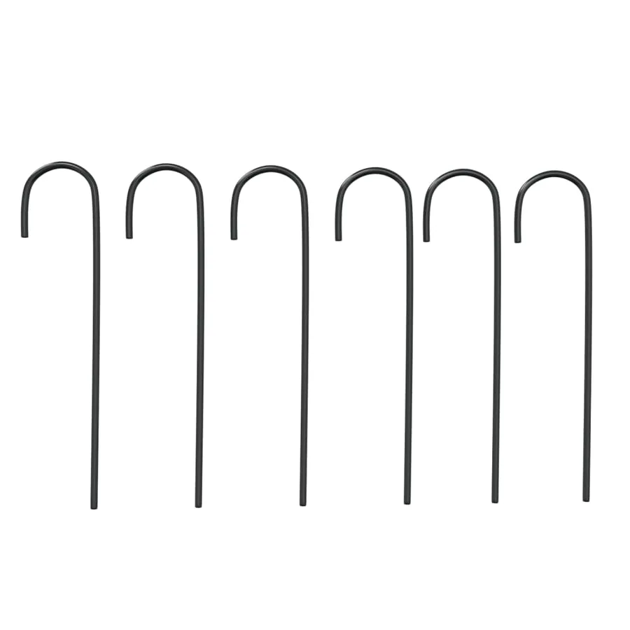 Garden Arch Black Ø180x255 cm Steel - 7