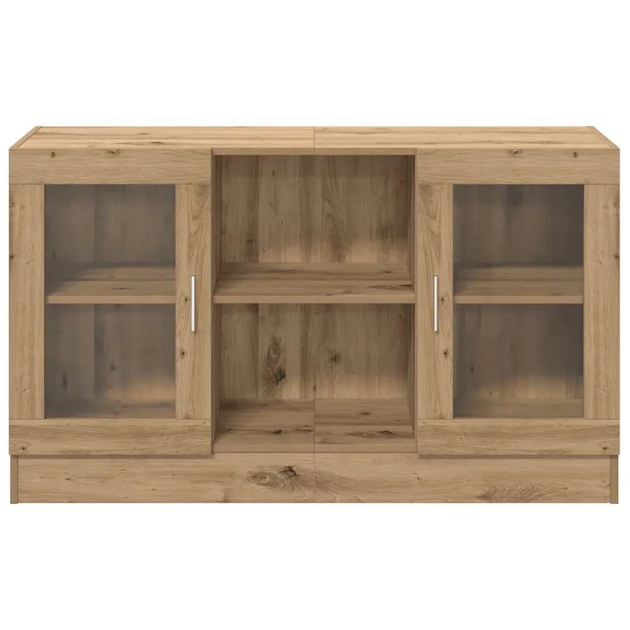 Buffet chêne artisanal 120x30,5x70 cm bois d'ingénierie - 4