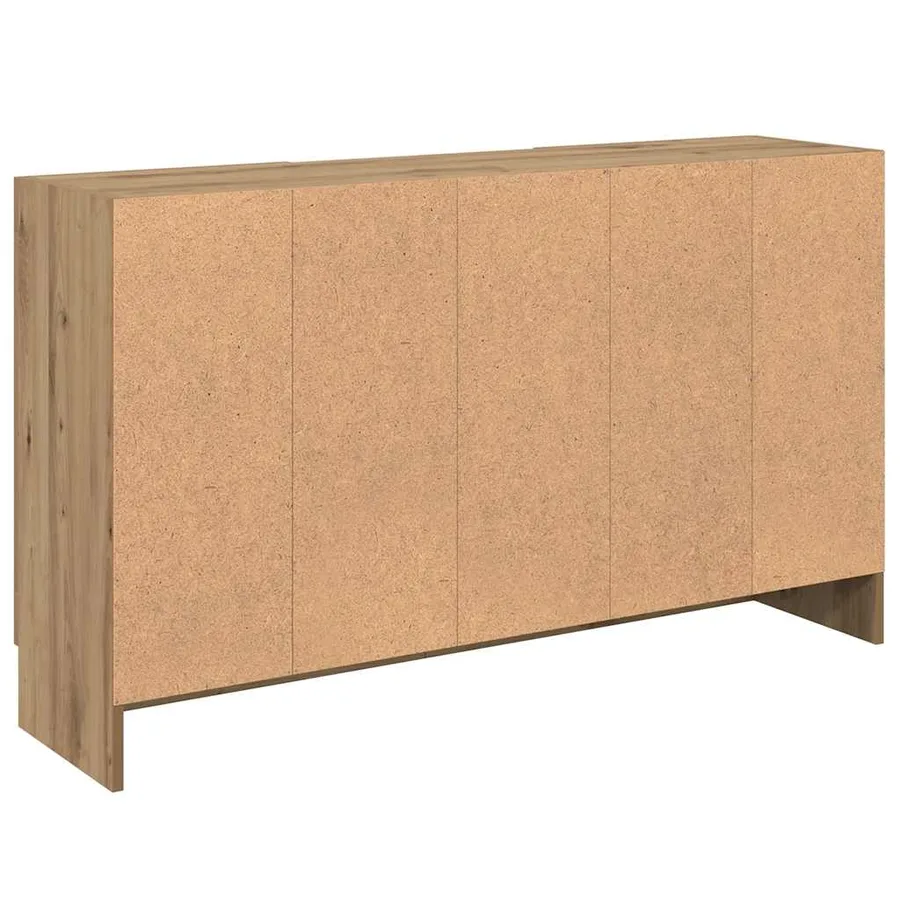 Buffet chêne artisanal 120x30,5x70 cm bois d'ingénierie - 5