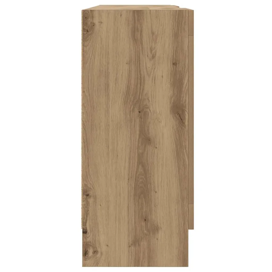 Buffet chêne artisanal 120x30,5x70 cm bois d'ingénierie - 6
