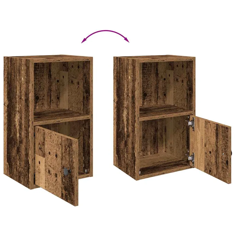 Bibliothèque vieux bois 31x24x52 cm bois d'ingénierie - 8