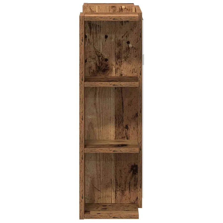 Armoire à miroir de salle de bain vieux bois bois d'ingénierie - 5