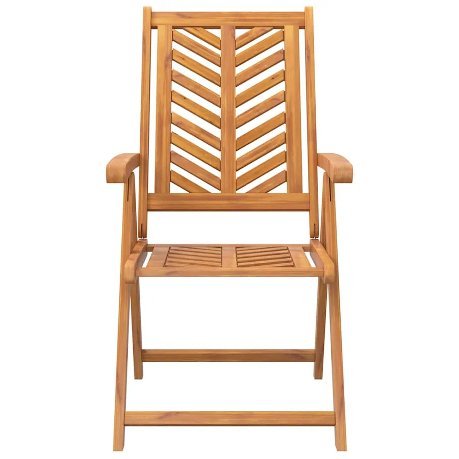 Chaises de jardin inclinables lot de 2 bois massif d'acacia - 4