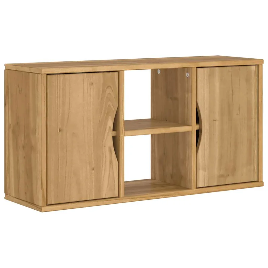 Meuble TV ODDA 79x24x40 cm bois massif pin - 2
