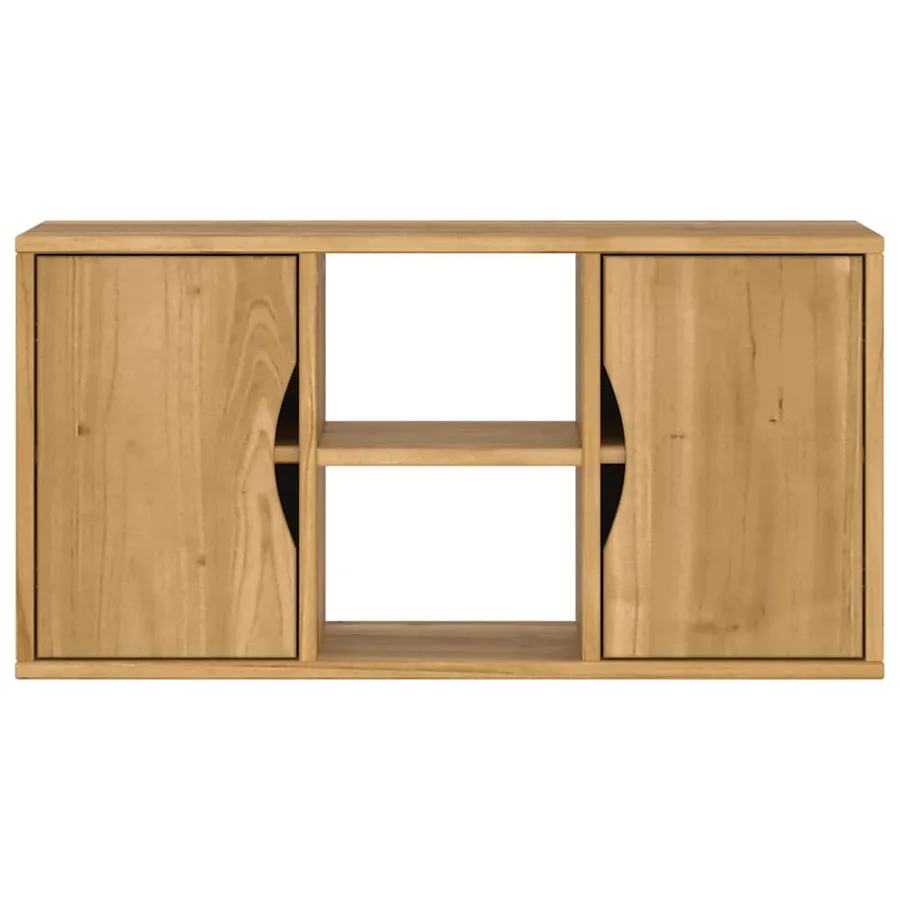 Meuble TV ODDA 79x24x40 cm bois massif pin - 6