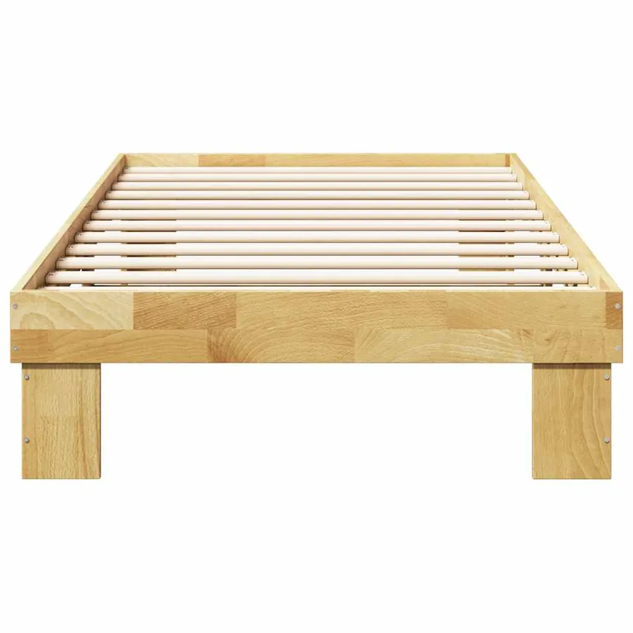 Cadre de lit sans matelas 75x190 cm bois massif de chêne - 6