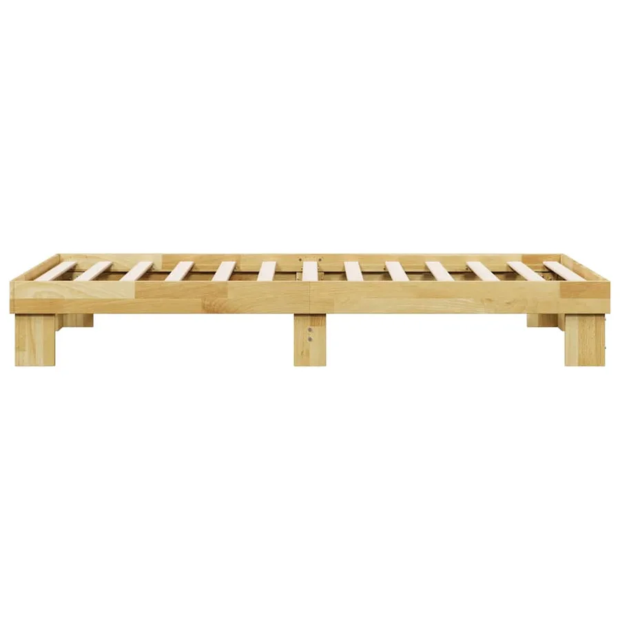 Cadre de lit sans matelas 75x190 cm bois massif de chêne - 7
