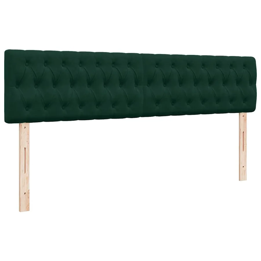 Cadre de lit ottoman avec matelas vert foncé 160x200 cm velours - 9