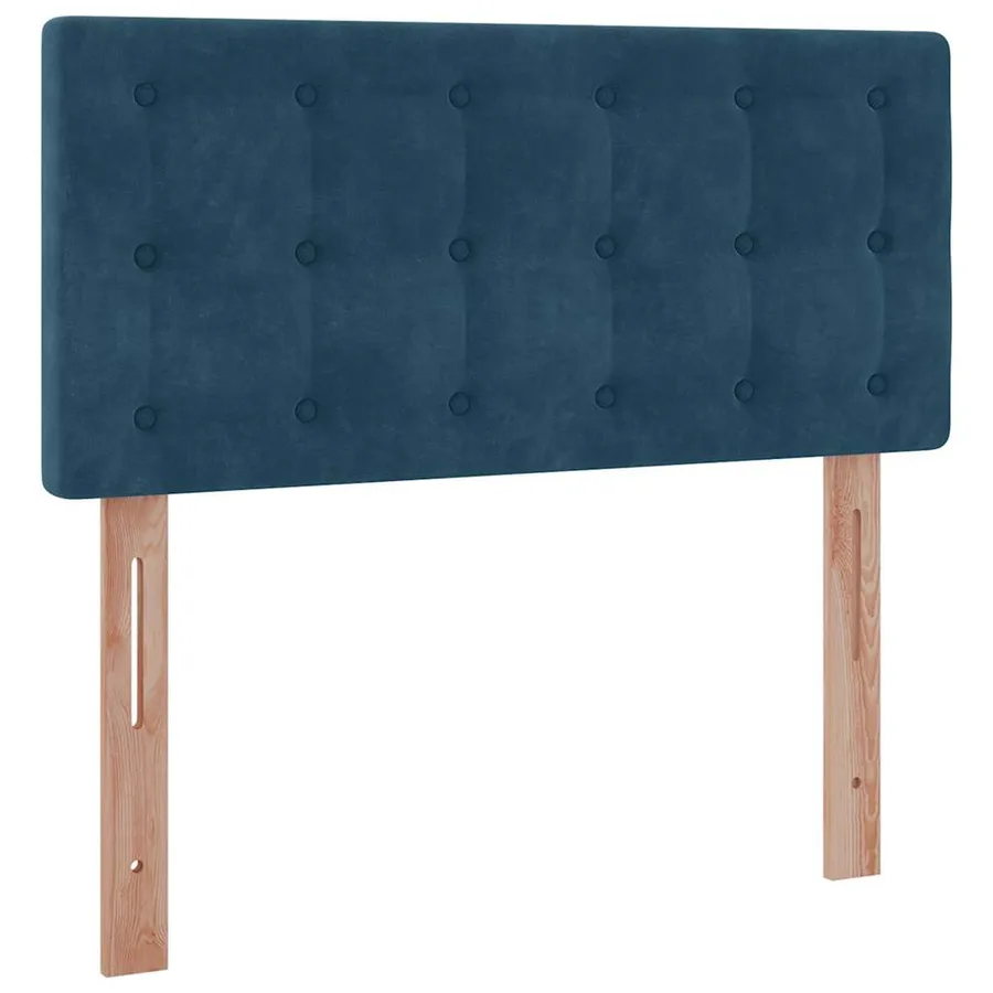 Cadre de lit ottoman avec matelas bleu foncé 80x200 cm velours - 8