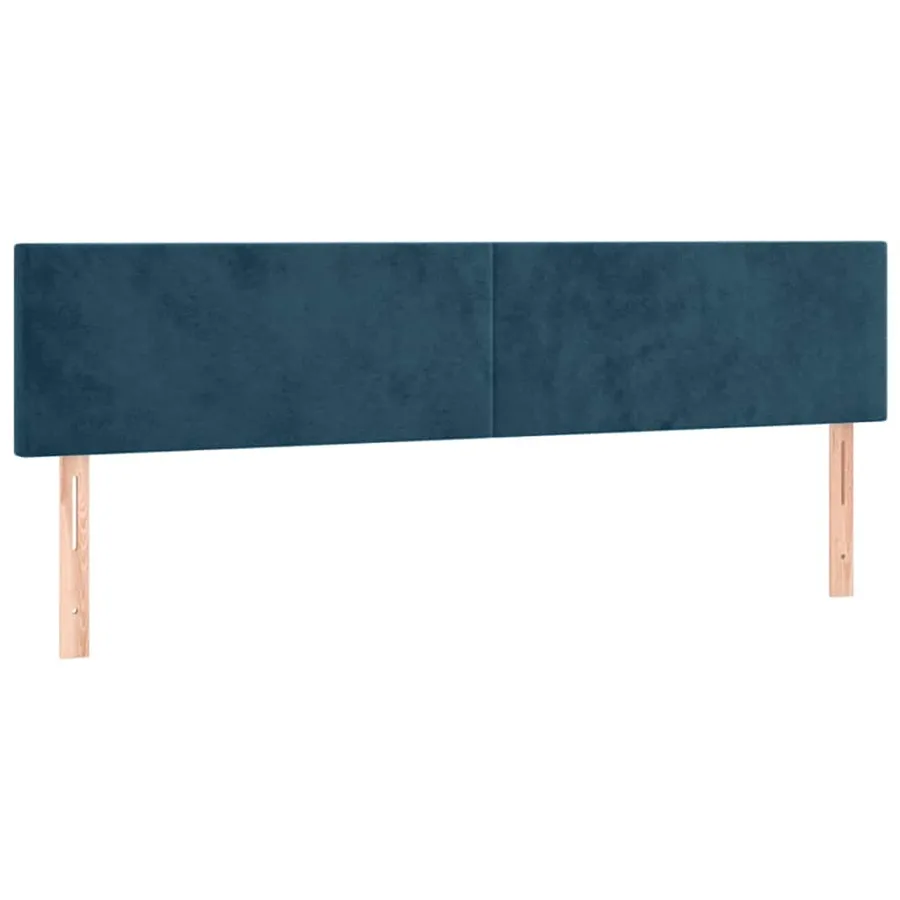 Cadre de lit ottoman avec matelas bleu foncé 160x200 cm velours - 9