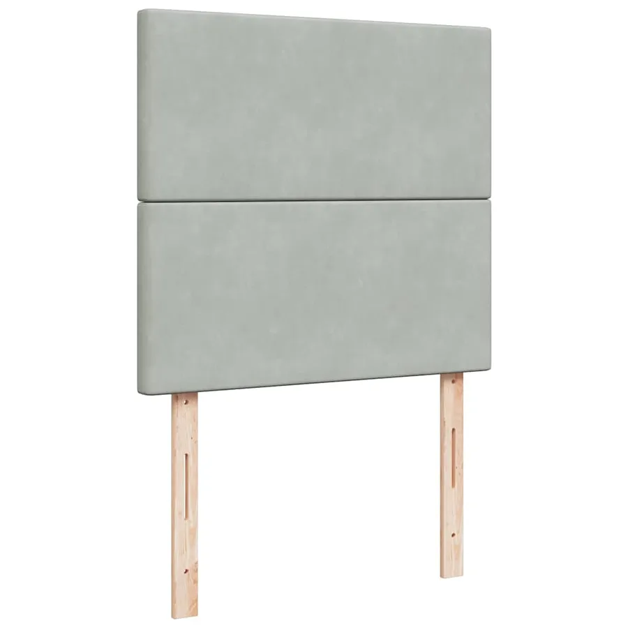Cadre de lit ottoman avec matelas gris clair 80x200 cm velours - 12
