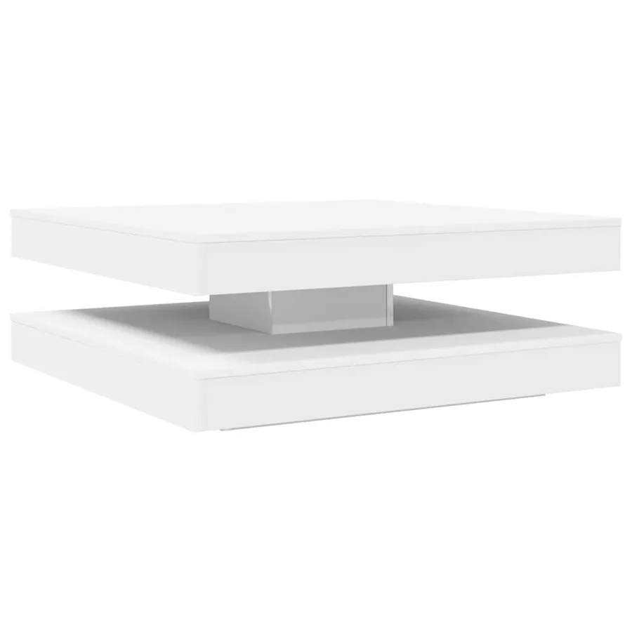 Table basse rotative à 360 degrés blanc 90x90x34,5 cm - 6