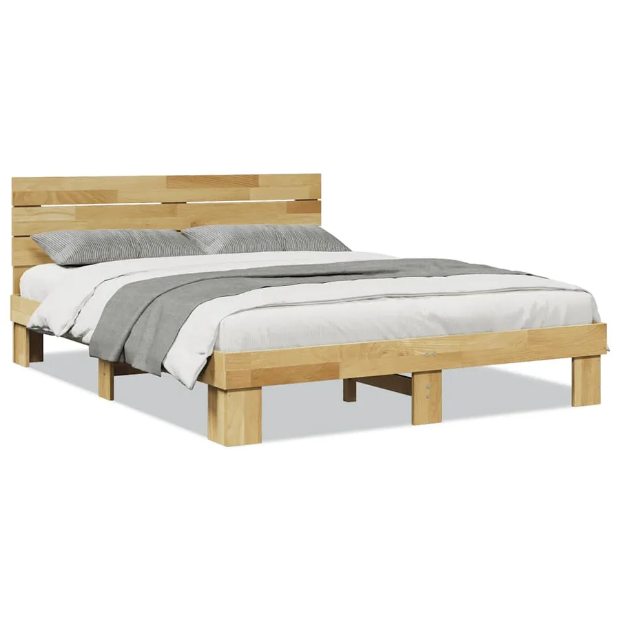 Cadre de lit avec tête de lit sans matelas 135 x 190 cm - 2