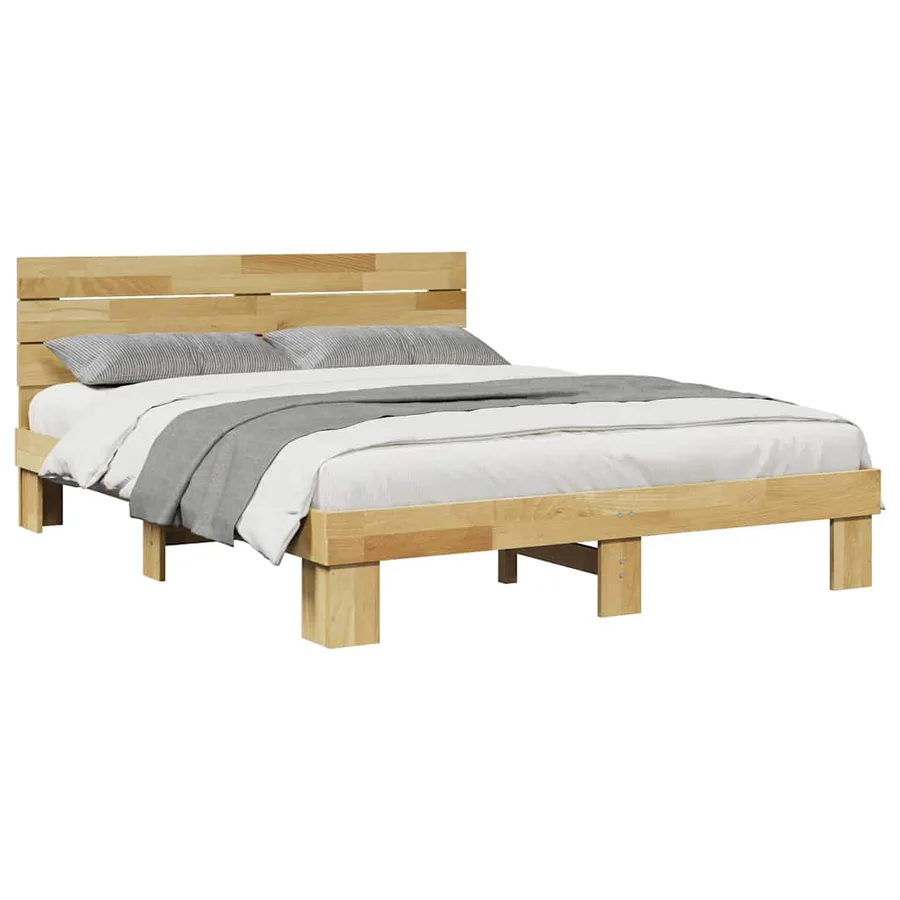 Cadre de lit avec tête de lit sans matelas 135 x 190 cm - 5