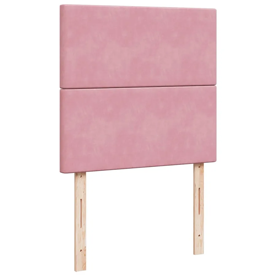 Cadre de lit ottoman avec matelas rose 80x200 cm velours - 13