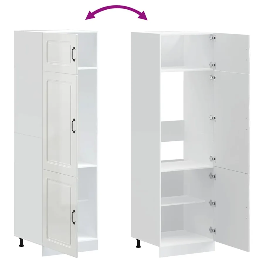 Armoire de cuisine Kalmar blanc brillant bois d'ingénierie - 7