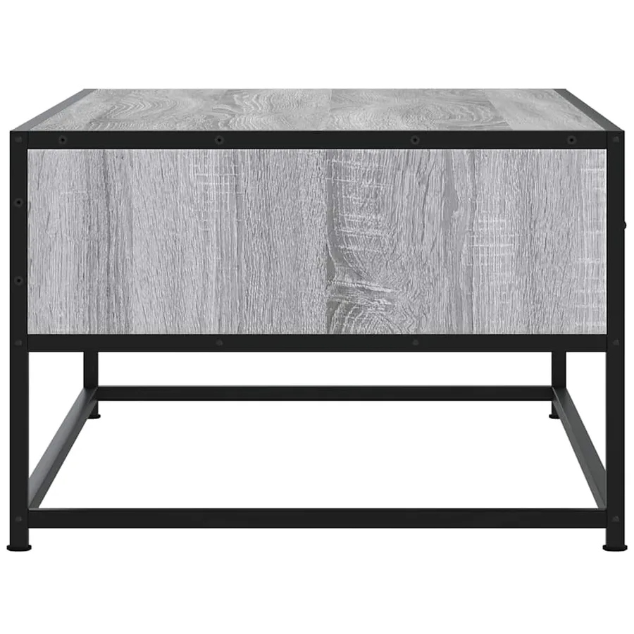 Table basse sonoma gris 100x50x35 cm bois d'ingénierie et métal - 6