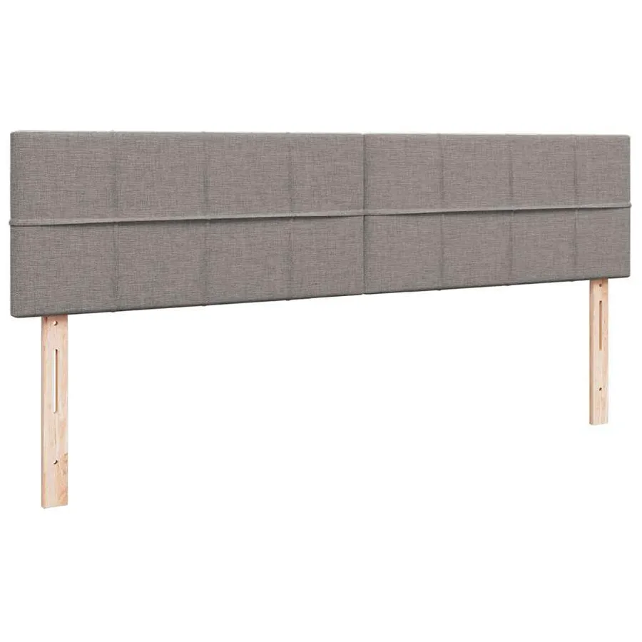 Cadre de lit ottoman avec matelas taupe 200x200cm tissu - 10