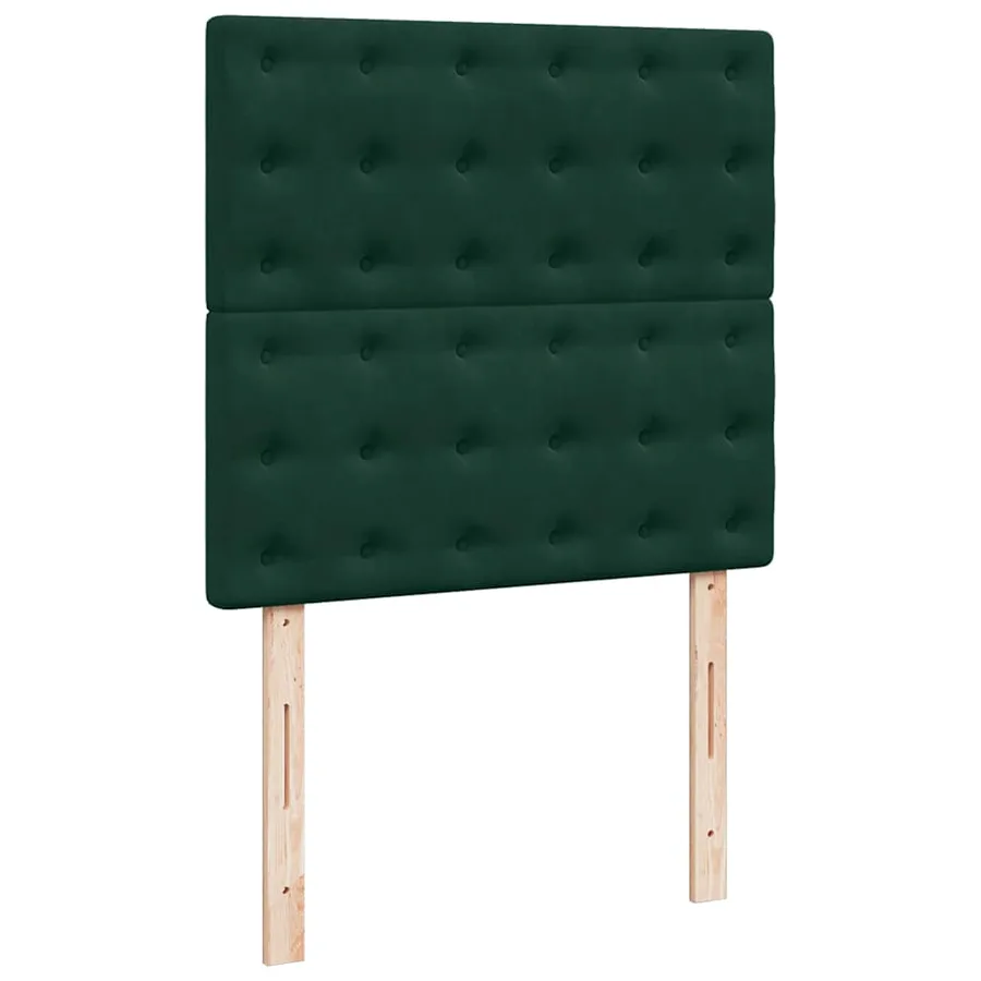 Cadre de lit ottoman avec matelas vert foncé 90x190 cm velours - 13