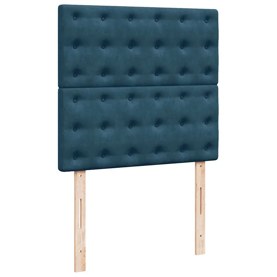 Cadre de lit ottoman avec matelas bleu foncé 180x200 cm velours - 12