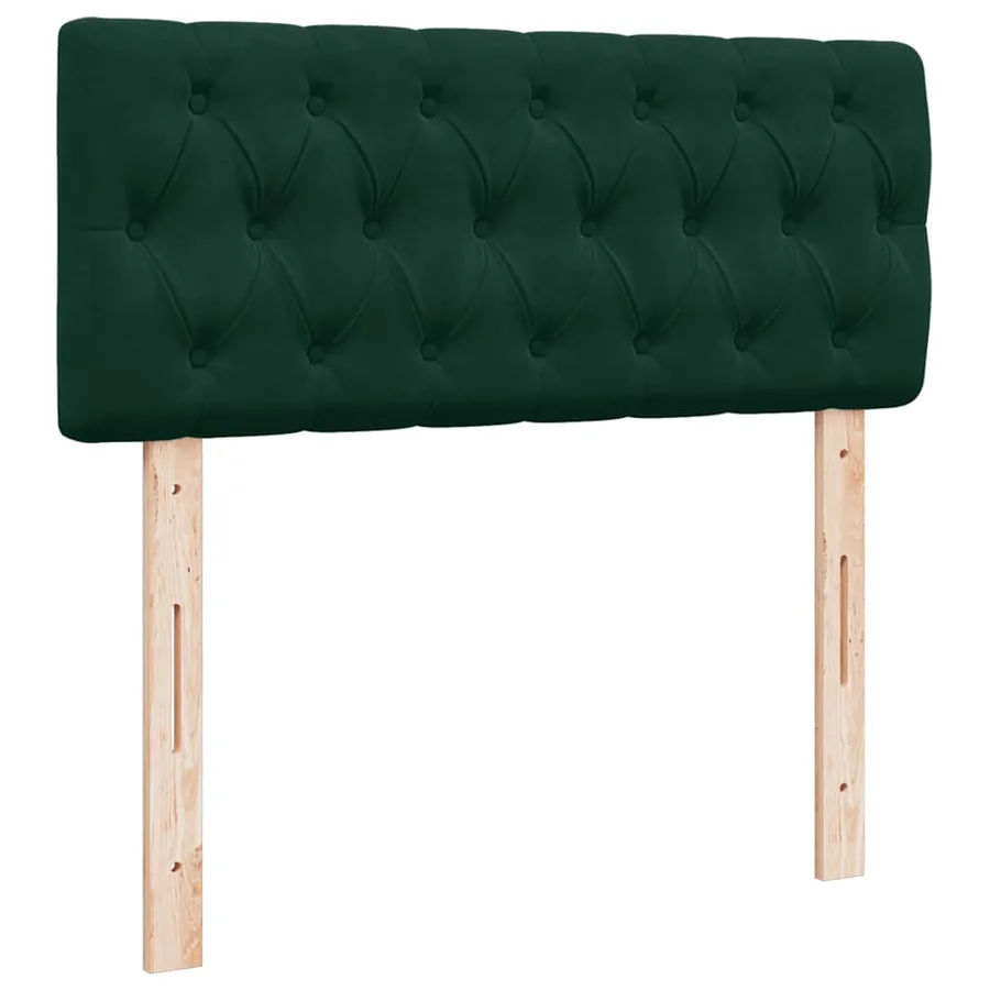 Lit ottoman avec matelas vert foncé 120x190 cm velours - 9