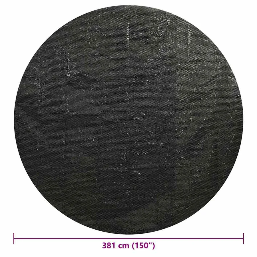 Couverture de piscine Noir 381 cm PE - 6
