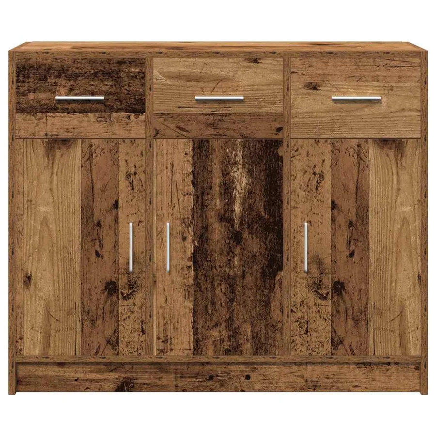 Buffet vieux bois 91x28x75 cm bois d'ingénierie - 4