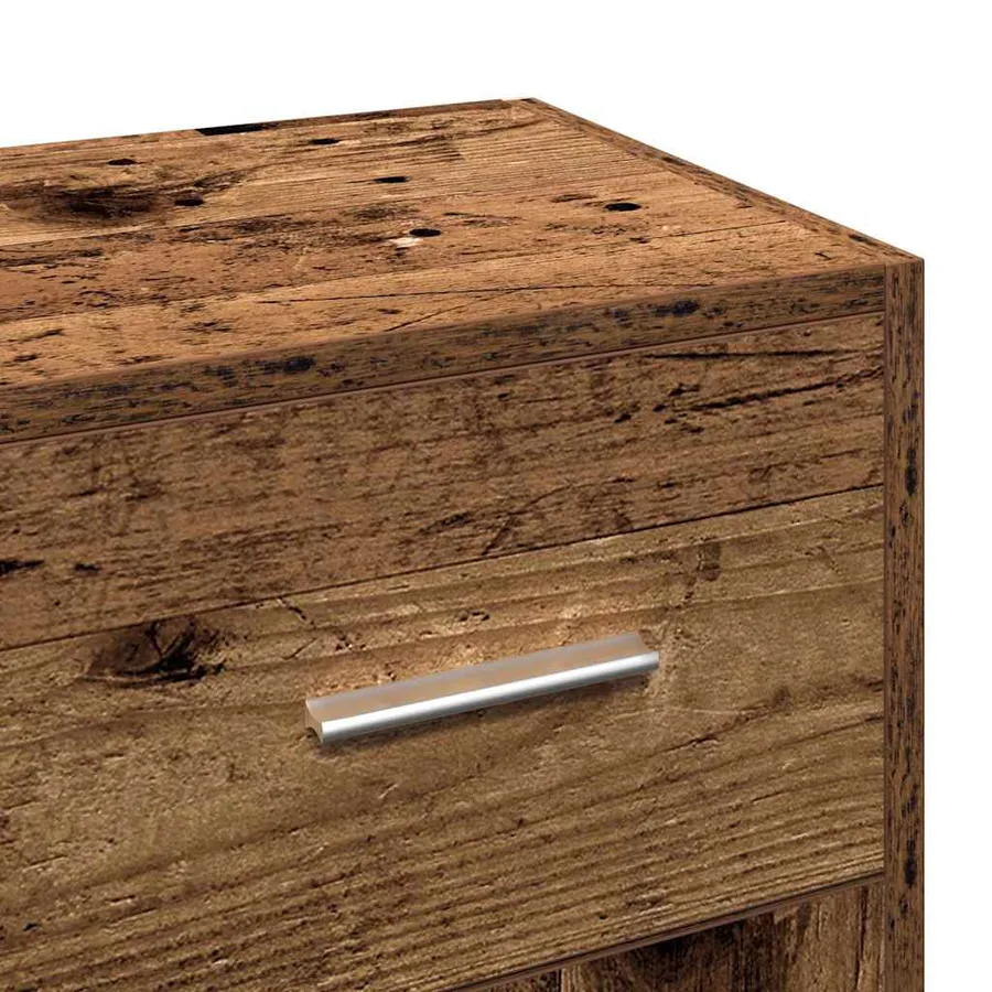 Buffet vieux bois 91x28x75 cm bois d'ingénierie - 8