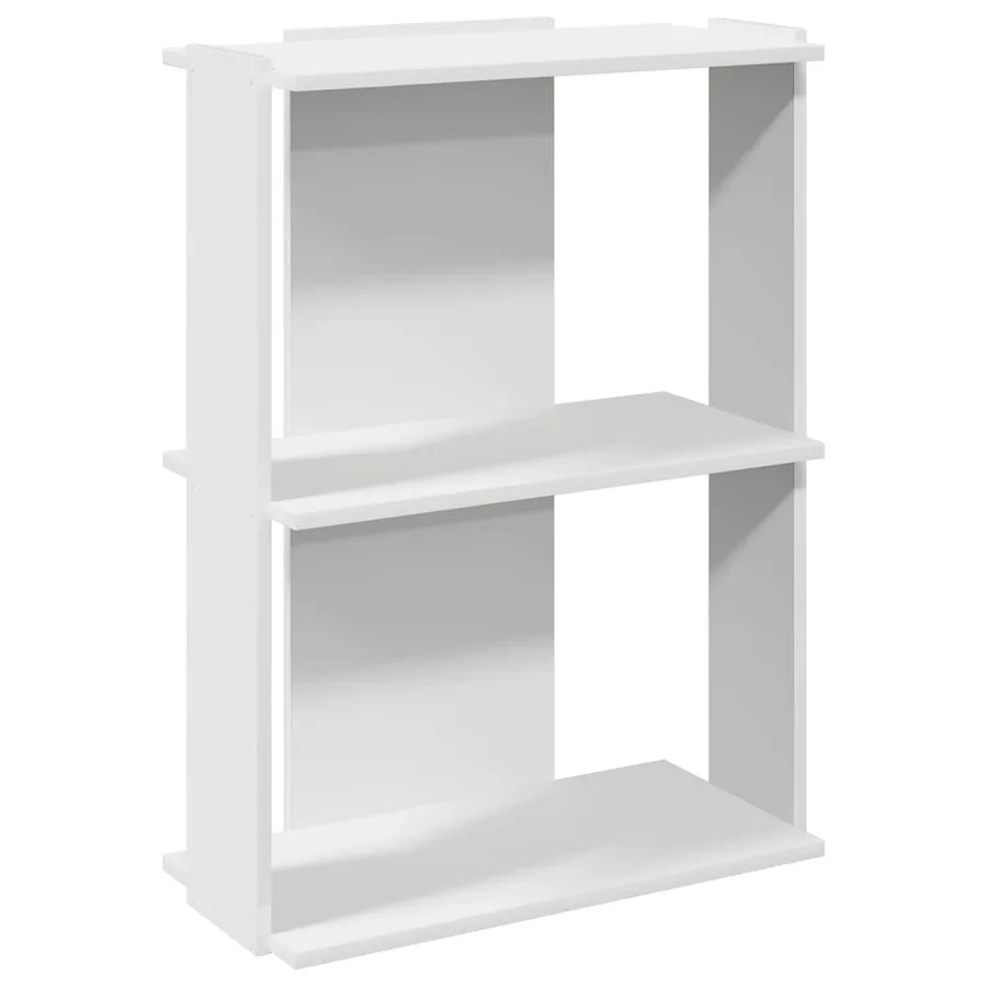 Bibliothèque à 3 niveaux blanc 60x30x80 cm bois d'ingénierie - 2