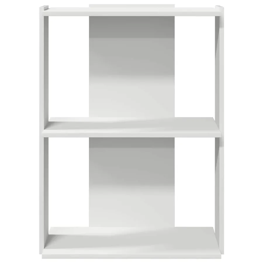 Bibliothèque à 3 niveaux blanc 60x30x80 cm bois d'ingénierie - 4