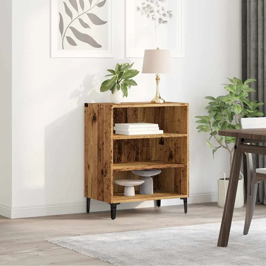 Buffet vieux bois 57x35x70 cm bois d'ingénierie - 3