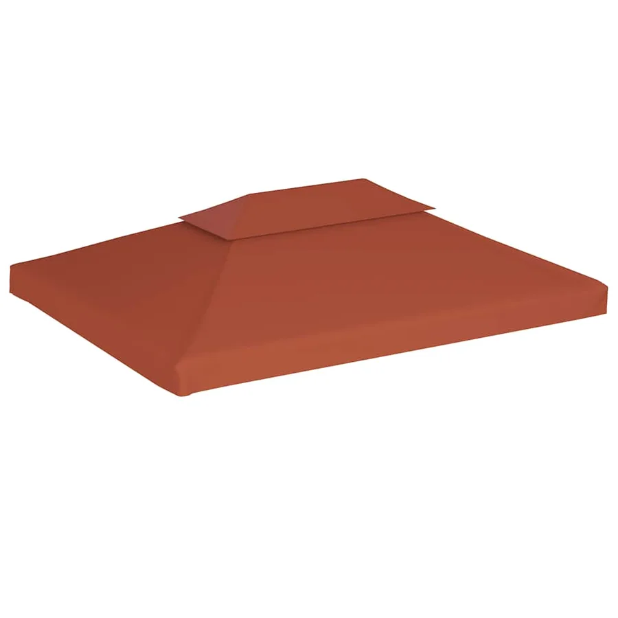 Double Gazebo Roof Cover 310 g/m² 4x3 m Terracotta - 2