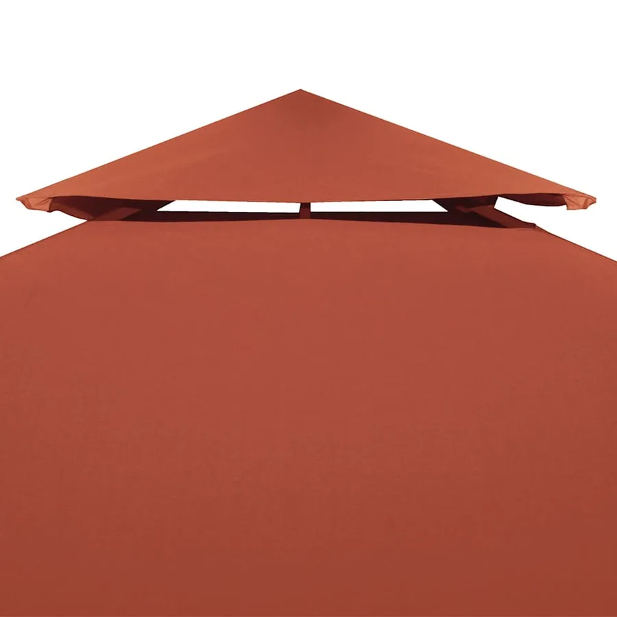 Double Gazebo Roof Cover 310 g/m² 4x3 m Terracotta - 3