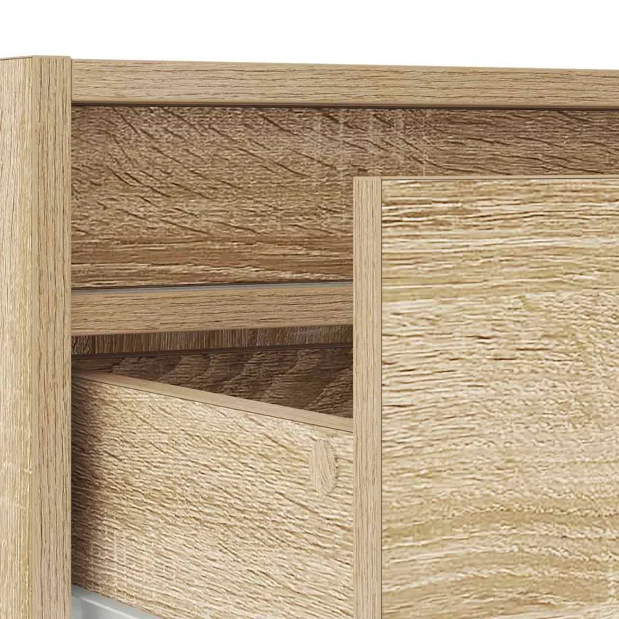 Meuble TV avec lumières LED chêne sonoma 100X35,5x25 cm - 11