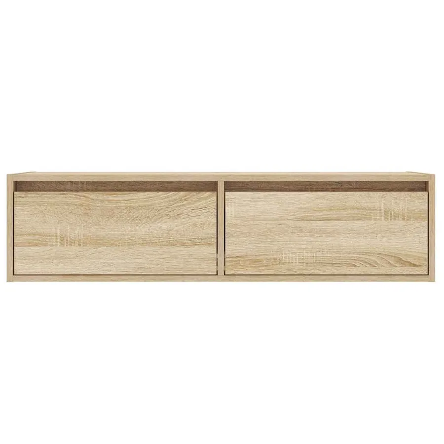 Meuble TV avec lumières LED chêne sonoma 100X35,5x25 cm - 7