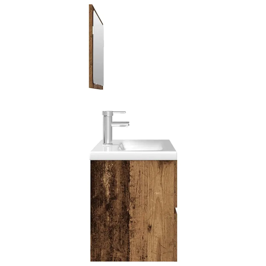 Ensemble de meubles salle de bain 3 pcs bois d'ingénierie - 8