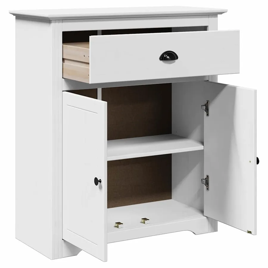Armoire de couloir BODO blanc 80x35x90 cm - 5