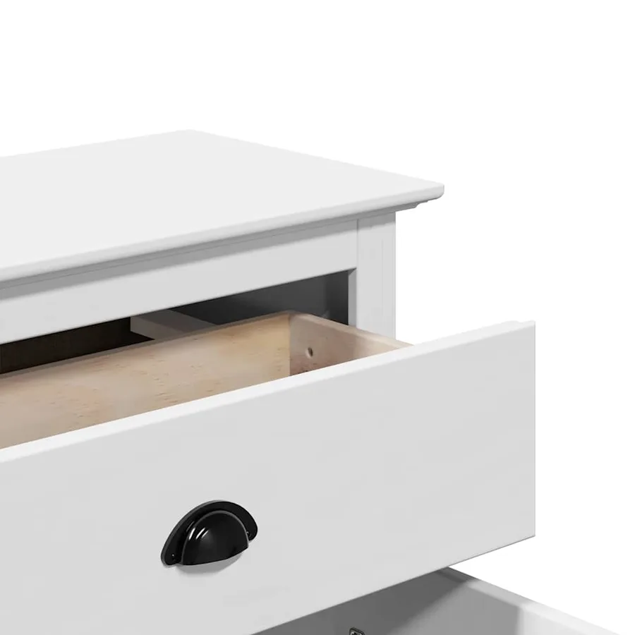 Armoire de couloir BODO blanc 80x35x90 cm - 8