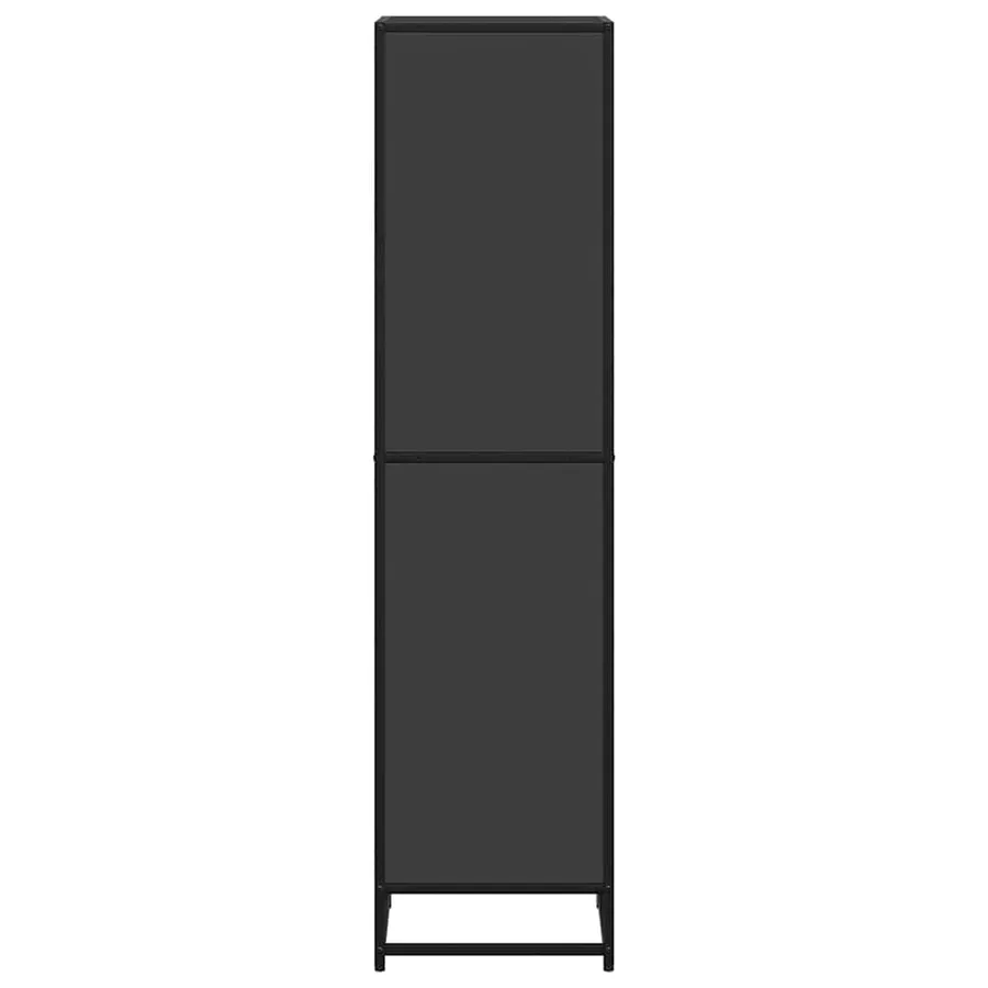 Bibliothèque noir 40x35x139 cm bois d'ingénierie - 5