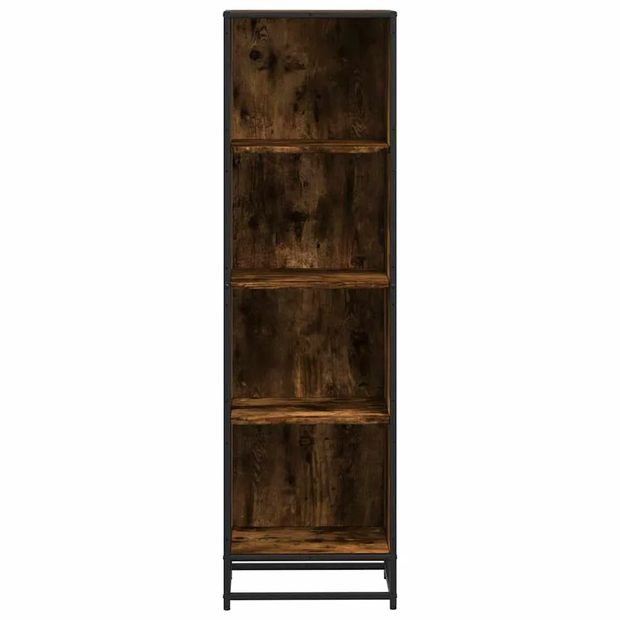 Bibliothèque chêne fumé 40x35x139 cm bois d'ingénierie - 4
