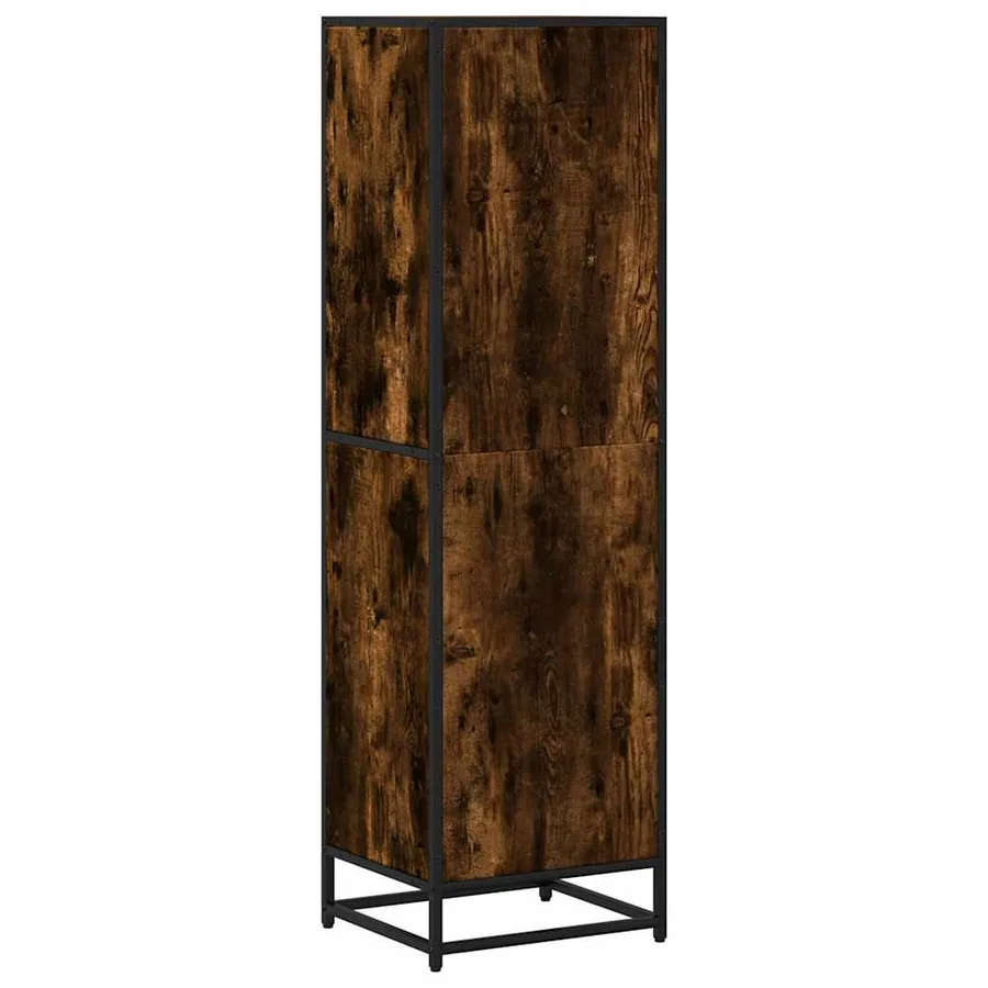 Bibliothèque chêne fumé 40x35x139 cm bois d'ingénierie - 6