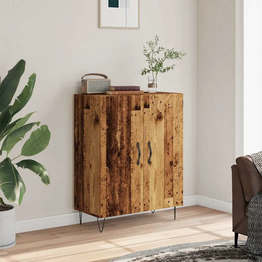 Buffet vieux bois 69,5x34x90 cm bois d'ingénierie - 3