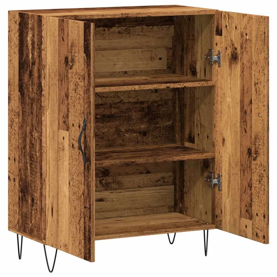 Buffet vieux bois 69,5x34x90 cm bois d'ingénierie - 7
